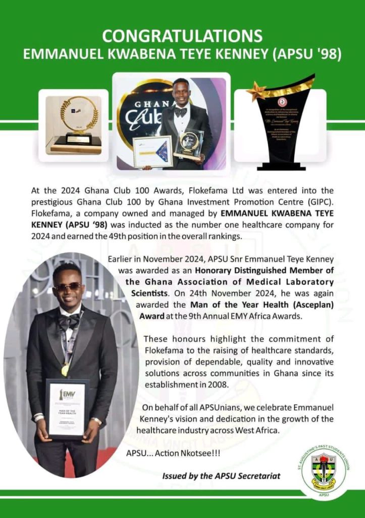 Celebrating Excellence: Emmanuel Kwabena Teye Kenney (APSU '98) Honored for Outstanding Contributions to Healthcare